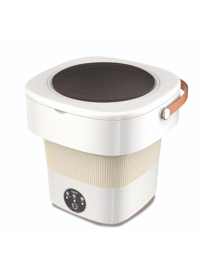 دينكس غسالة ملابس صغيرة قابلة للطي DX3423 - غسالة كهربائية محمولة بسعة 11 لترًا لملابس الأطفال والملابس الداخلية والأقمشة الرقيقة - حل غسيل صغير الحجم وخفيف الوزن وجاهز للسفر للمساحات الصغيرة وغرف النوم والشقق والاستخدام أثناء التنقل - Image 2