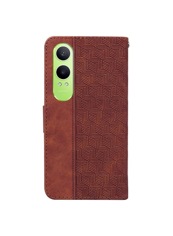 اس-توب جراب هاتف OPPO K12x من الجلد المنقوش هندسيًا - Image 4