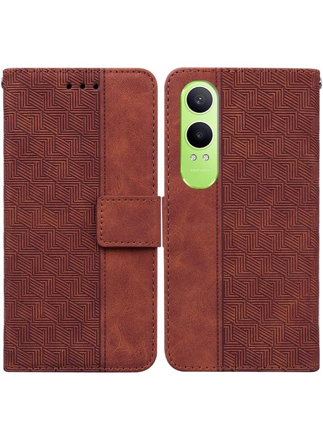اس-توب جراب هاتف OPPO K12x من الجلد المنقوش هندسيًا - Image 1