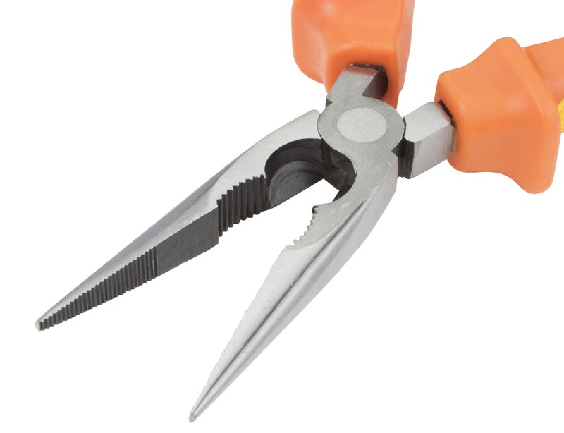 GROZ 8 inch Long Nose Plier with Insulation to 1000V AC| Ideal for Cutting & Gripping Wires| High Strength Construction| Corrosion Resistant| Shockproof Ergonomic Grip (Length: 200 mm) - Image 2