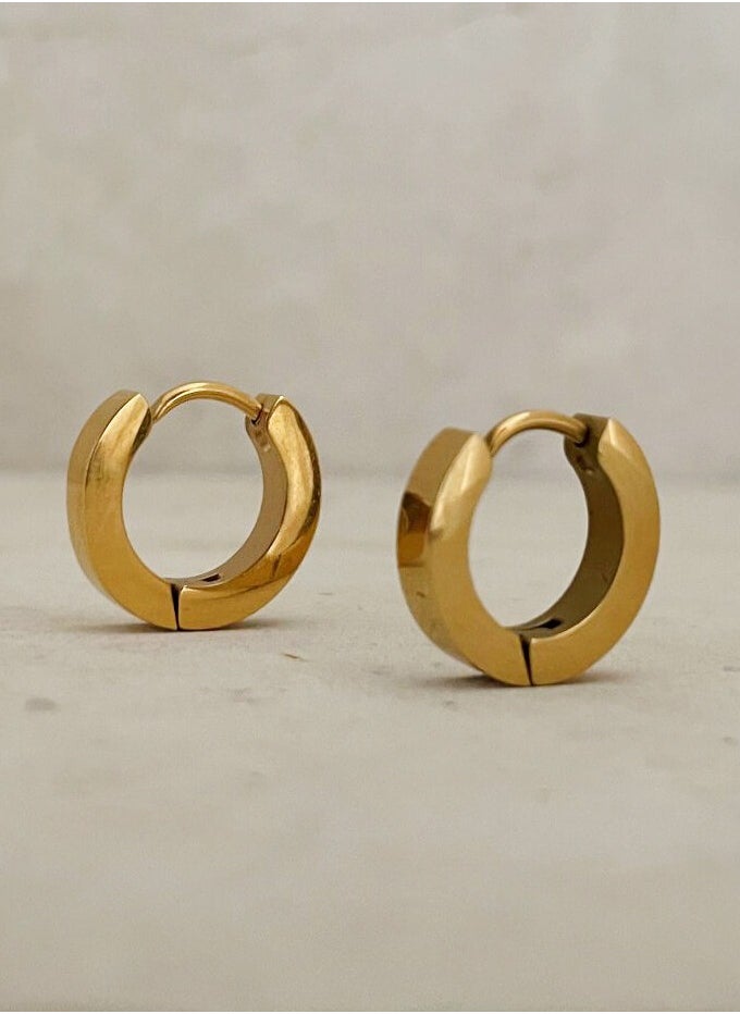 Clé de Lune Bold Huggies Earrings- Gold 