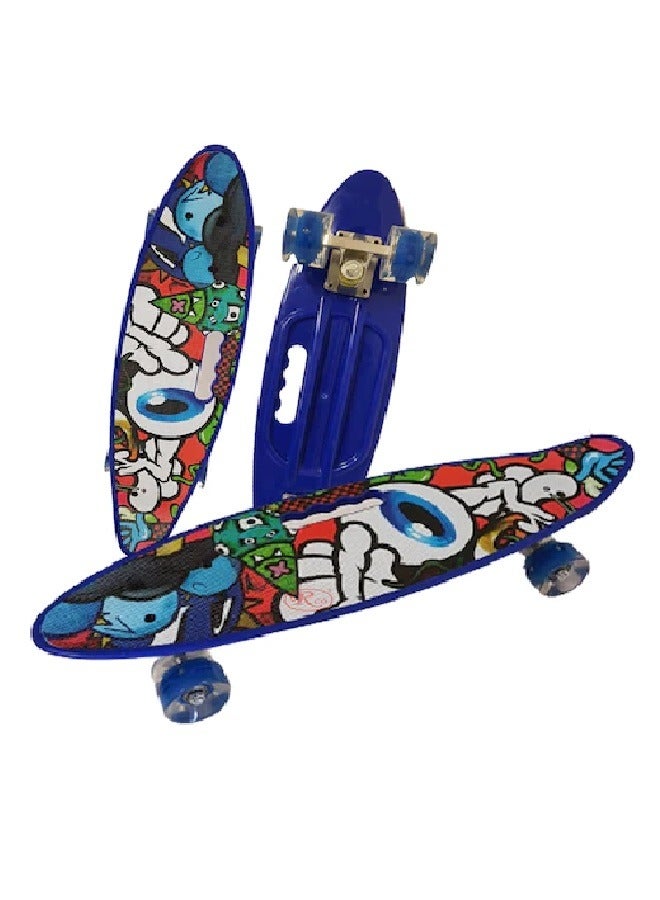 لوح تزلج من الألياف مقاس 24 بوصة (أزرق) - Image 2