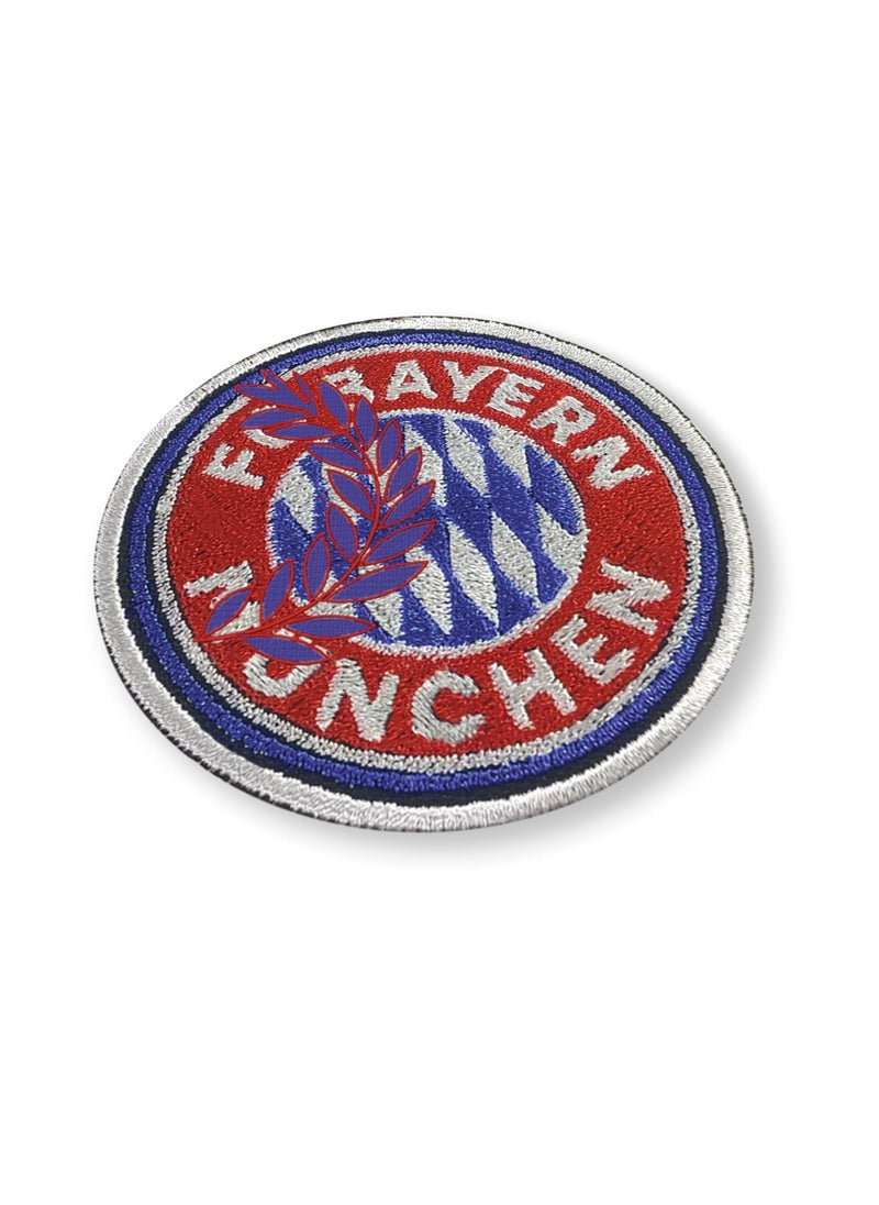 ILMUSH Pack of 2 Ignore GarlandWreath Ironon or Sewon Embroidered Patch for Embroidery on Accessories FC Bayern Munich ILMUSH 3 X 3 inches  - Image 3
