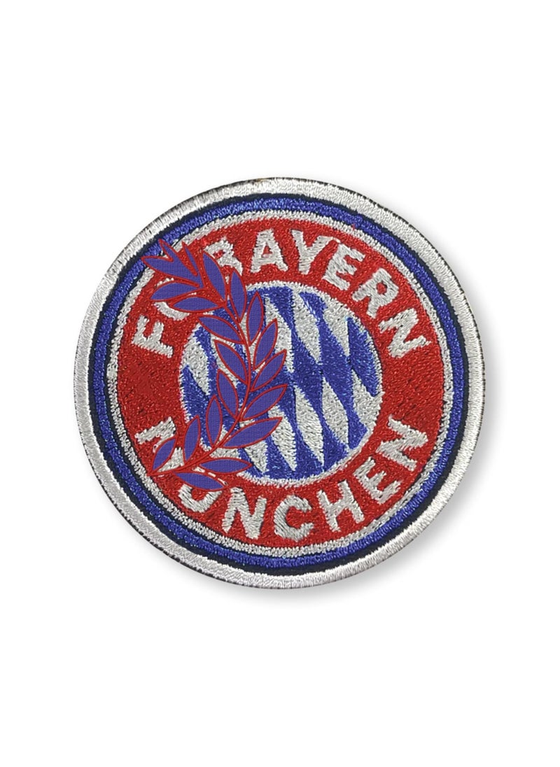 ILMUSH Pack of 2 Ignore GarlandWreath Ironon or Sewon Embroidered Patch for Embroidery on Accessories FC Bayern Munich ILMUSH 3 X 3 inches  - Image 1