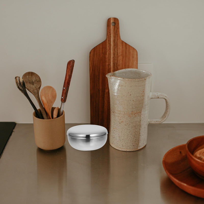 Stainless Steel Double Wall Insulated Bowl with Lid Medium 201 Grade for Rice Soup - Image 5
