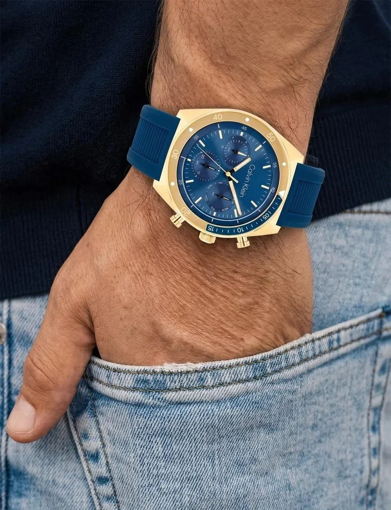 Calvin Klein  Quartz analog Watch with Silicone Bracelet for Men | Best Price UAE