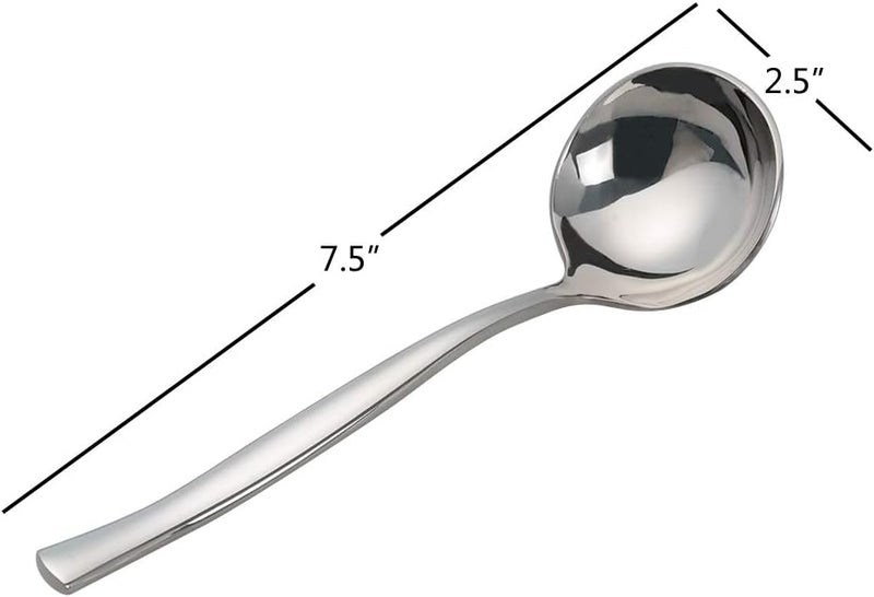 Qskely 3-Piece Stainless Steel Soup Ladle Spoon, Gravy Ladle Spoon - Image 2