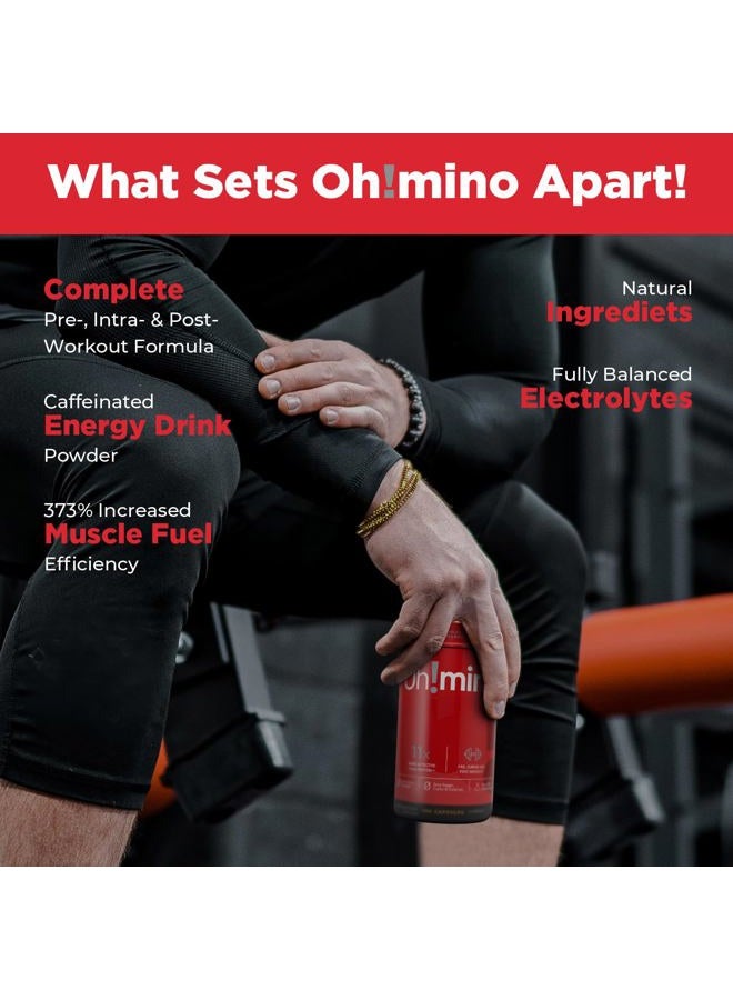 Oh!mino Oh! Nutrition - Muscle Synthesis Activator, Electrolyte Capsules with Essential Amino Acids & 100mgs of Pharma-Grade Caffeine, Pre Workout, Post Workout for Men and Women, 180 Vegan Capsules - Image 5