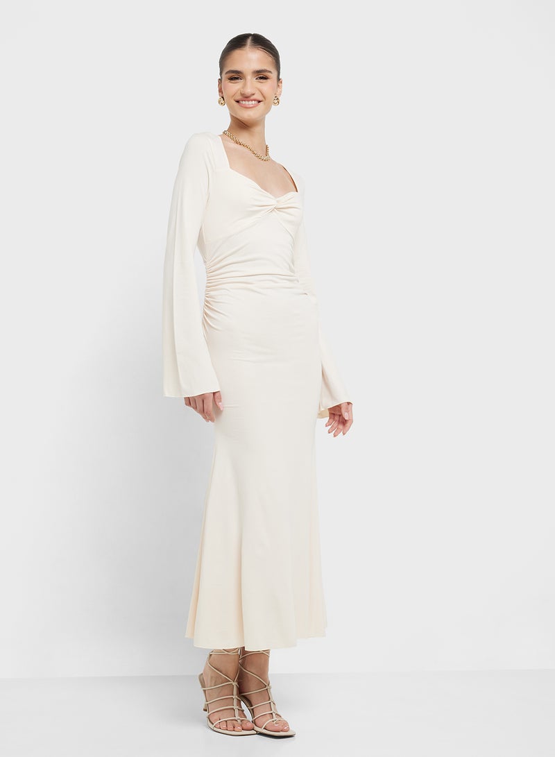 Ginger Knot-Front Trumpet Dress - Image 4