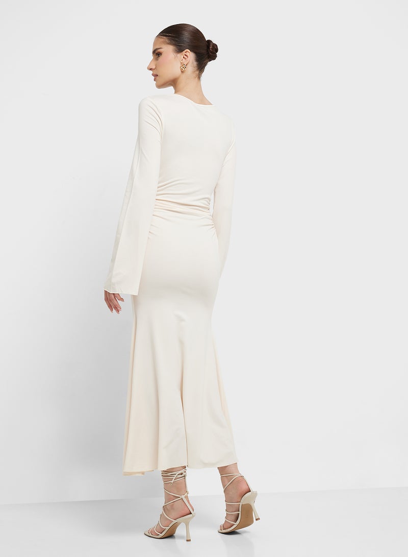 Ginger Knot-Front Trumpet Dress - Image 2