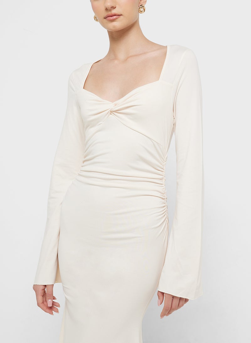 Ginger Knot-Front Trumpet Dress - Image 3