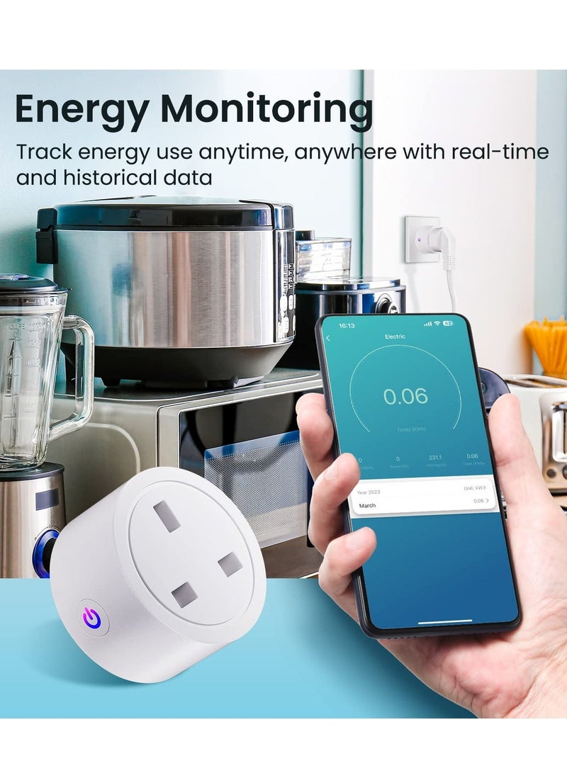 هومستر واي فاي Smart Plug 16A 2.4GHz التحكم عن بعد ومواقت رصد الطاقة متوافق مع جوجل هوم - Image 4