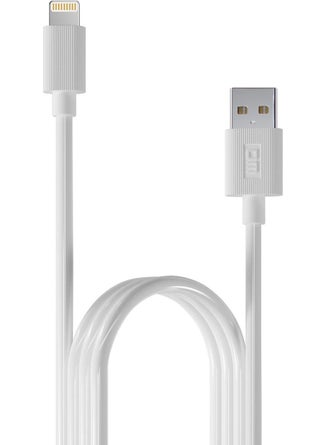 DM SL010 USB To Lightning iPhone 2.4A Fast Charging and Data Cable White 1 Meter  - Image 1