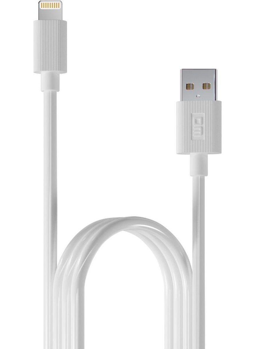 DM - SL010 USB To Lightning iPhone 2.4A Fast Charging and Data Cable White 1 Meter - Image 1