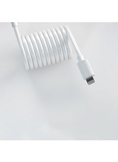 DM SL010 USB To Lightning iPhone 2.4A Fast Charging and Data Cable White 1 Meter  - Image 5