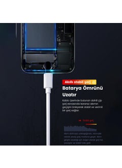 DM SL010 USB To Lightning iPhone 2.4A Fast Charging and Data Cable White 1 Meter  - Image 3