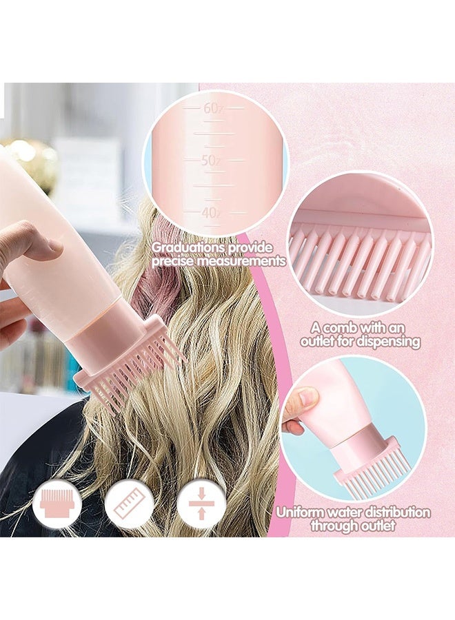 2 Pcs 180ml Hair Oil Applicator Bottles with 2 Scalp Massage Brushes, Hair Dye & Treatment Applicator with Graduated Scale, for Hair Oil, Root Touch-Up, DIY Hair Coloring - Image 5