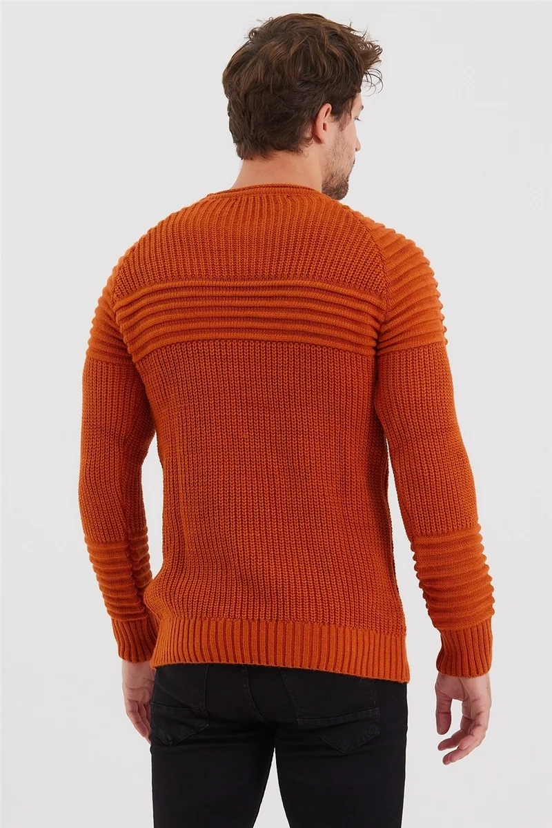 Cool Tarz Cool Style Men's Tile Ribbed Knitwear SWEATER-TRZCM28888R300S