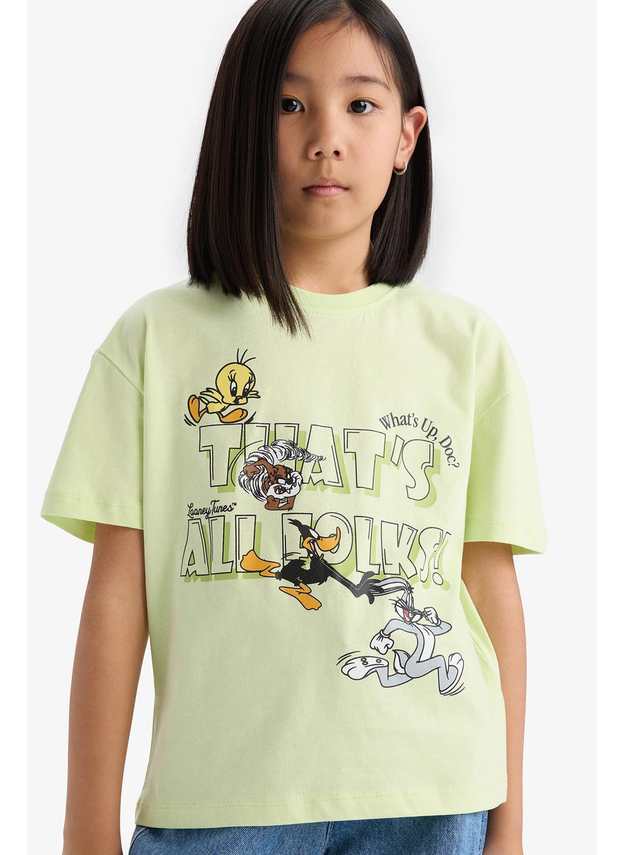 DeFacto Girl Relax Fit Looney Tunes Licensed Short Sleeve T-Shirt  - Image 1