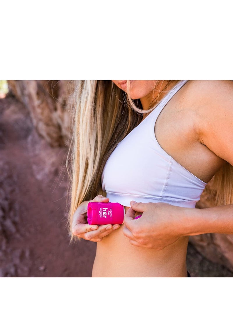 Body Glide For Her Anti Chafe Balm | Chafing stick with added emollients | Great for dry, sensitive skin and/or sensitive areas | Use on chest, b*a, b**t, groin, arm, and thigh chafing | 0.8oz