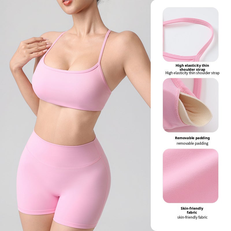 حمالة صدر رياضية نسائية بدون خياطة مع حشوة خفيفة - Image 4