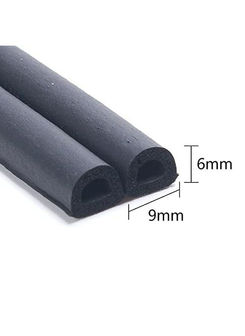 Breewell Breewell Door Seal Strip D Shaped Tape for Window Door for Home 6 Meter Brown  - Image 2