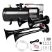 AOLIHAN 180db Air horn with 08 gallon Air Compressor Super loud train horn kit with 150 PSI Air Tank for Truck JeepPickupSUV Black truck horn kit - Image 2