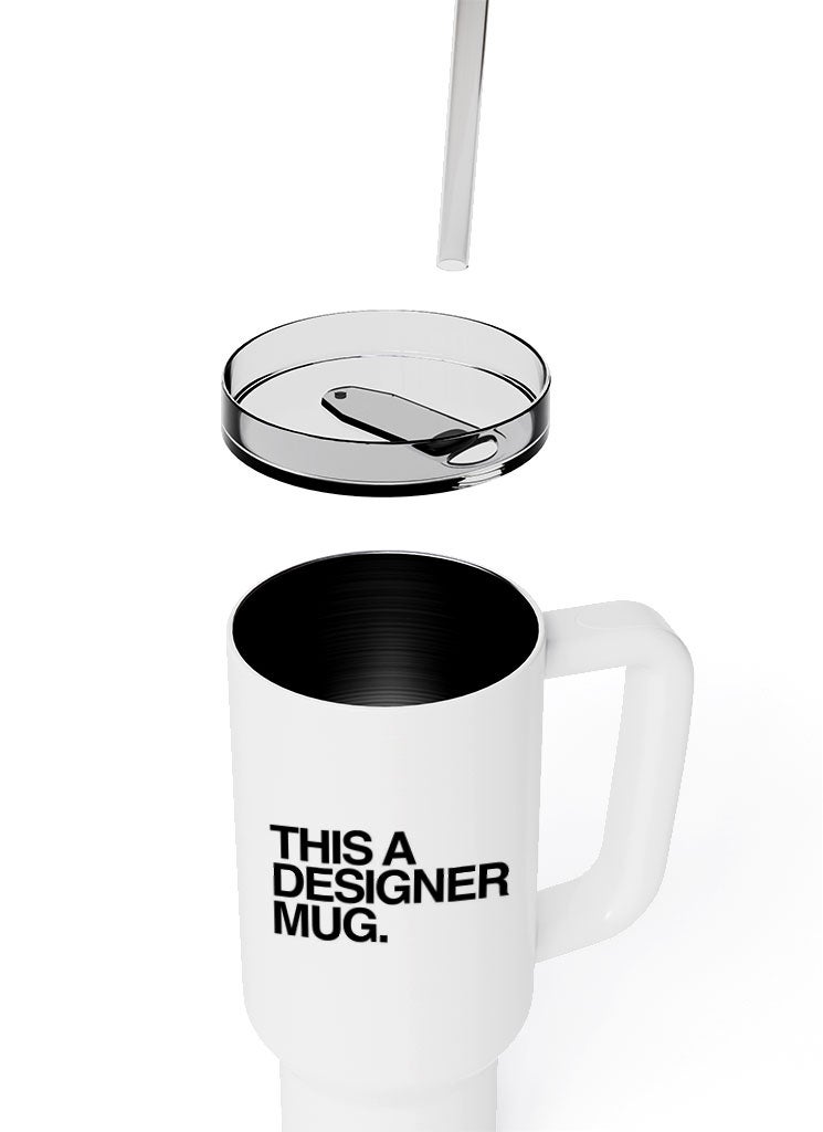 LOUD UNIVERSE Travel Tumbler Designer Mug Funny Quote 1200 ml Tumbler with handle, straw and Lid - Image 5