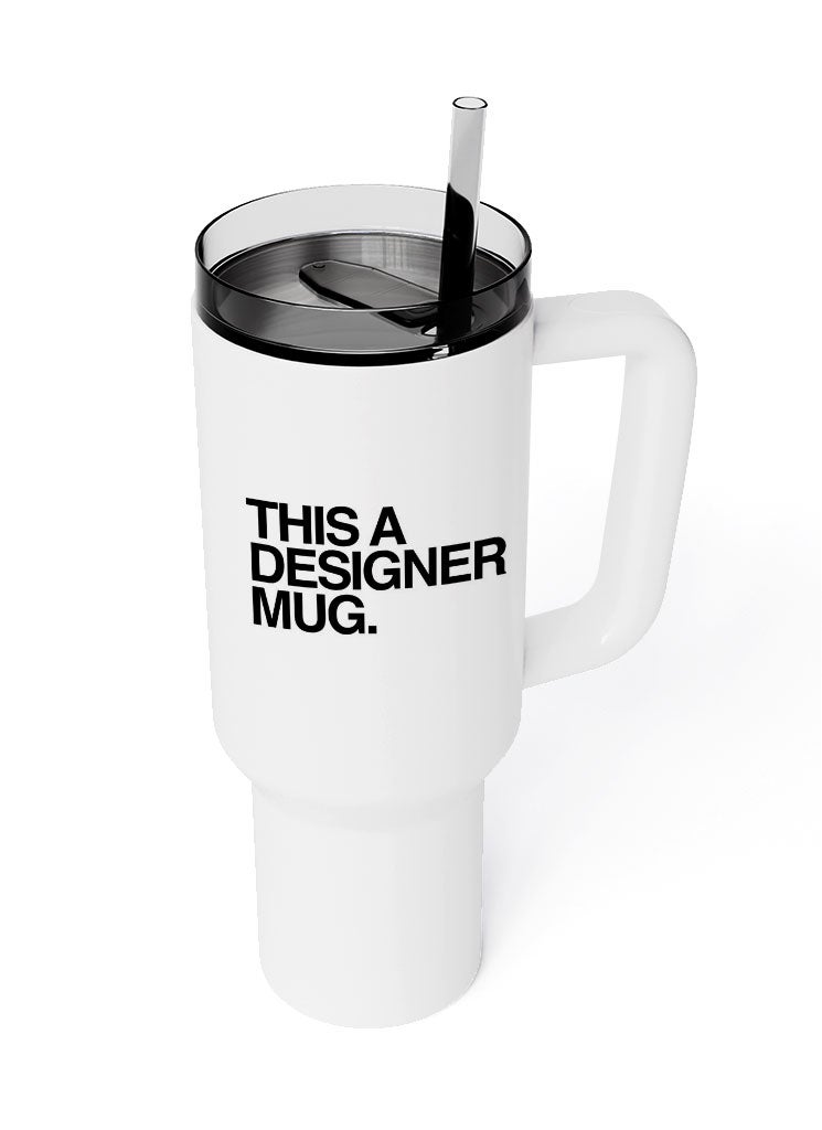LOUD UNIVERSE Travel Tumbler Designer Mug Funny Quote 1200 ml Tumbler with handle, straw and Lid - Image 2