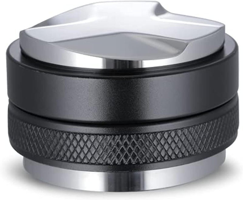 SANTOW Coffee Distributor and Palm Tamper Black, Dual Head Coffee Leveler Fits Espresso Portafilter, Adjustable Depth, Professional Espresso Hand Tampers (51mm) - Image 1
