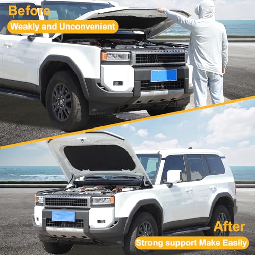 Heutamo Front Hood Lift Support Struts Compatible with Toyota Land Cruiser 250 Prado J250 LC250 2024 2025, Front Hood Struts Shocks Lift Supports Gas Springs Replacement, 2Pcs - Image 2