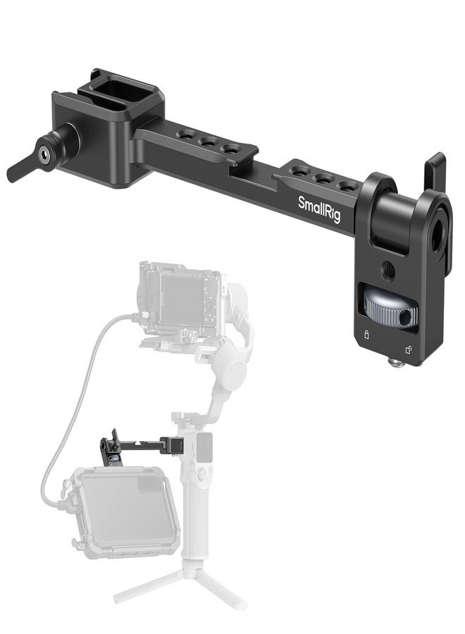 SmallRig Adjustable Camera Monitor Mount with Quick Release NATO Clamp, Cold Shoe Mount, Anti-Twist Design for DJI RS 4 Mini/RS 2 / RSC 2 / RS 3 / RS 3 Pro/RS 3 Mini - 5337 - Image 1