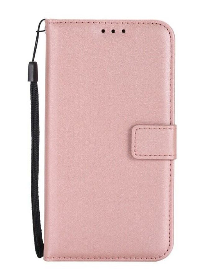NIBEMINENT Wallet Flip Case Cover For Apple iPhone XS Light Pink  - Image 1