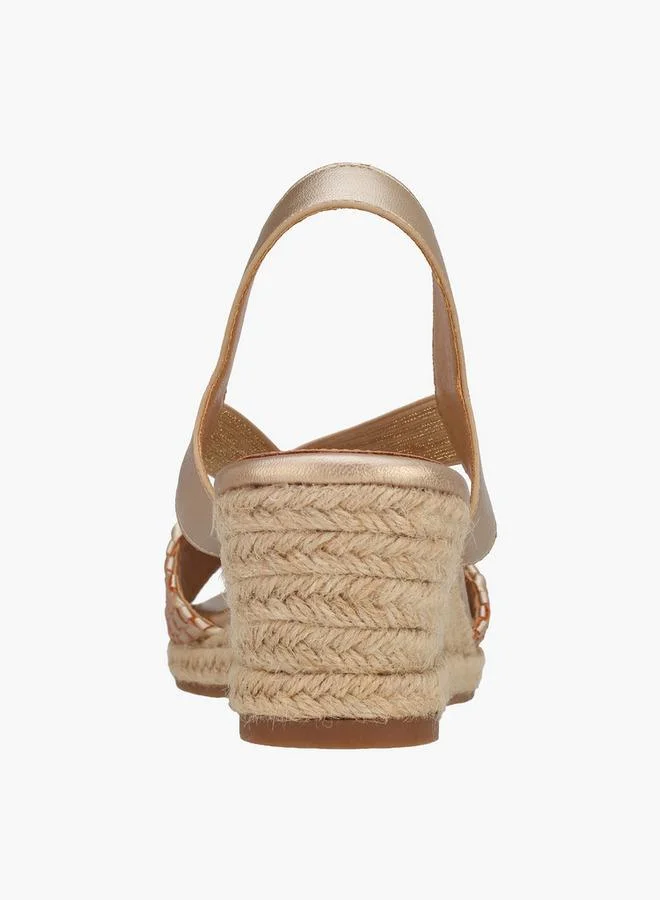Peppermint GOLD Women Back Strap Espadrilles for Women | Best Price UAE