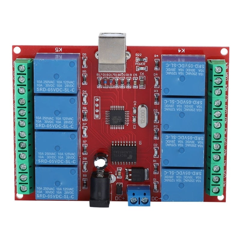 songle Computer USB Control Switch 8-Channel 5V PC Intelligent Control Switch - Square USB Interface for Stable Connection Relay Module for WIN7 XP Systems - Image 2