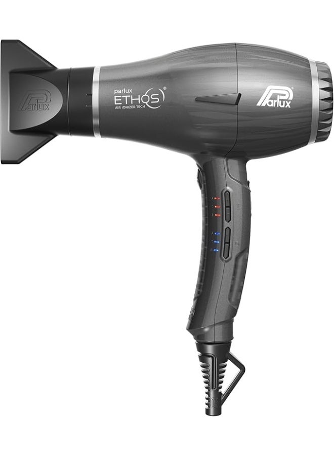 Parlux ETHOS Hair Dryer Air Ionizer Tech [European Plug 220V] Titanium 1unit - Image 4