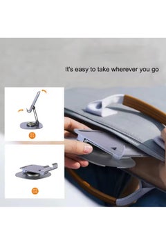 Daytoyz Foldable Phone Stand Holder for Desk - Anti-slip 360 Rotating Aluminum Mobile Phone Holders Cradle Desktop Dock Compatible with Tablet and iPhone 15 14 13 12 11 Pro Max  - Image 4