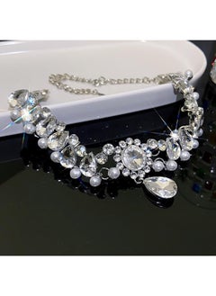 Pearl Diamond Flower Necklace New French Style High-grade Luxury Choker Clavicle Chain Necklace Necklace Necklace