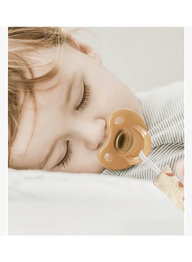 Quantum 3 PCS Baby Pacifier Clip, Super Soft Fabric Strap with Wooden Clip, Soft Pacifier Clips for Baby Girl and Boy - Image 5