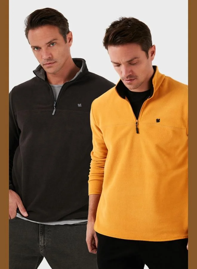 Buratti Slim Fit Anti-Pilling Non-Pilling Bato Collar Raised 2-Pack Polar Men's POLAR 5906001S2