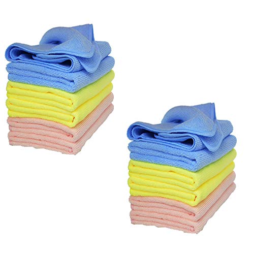 Winberg ® Car/Kitchen/Home Cleaning microfiberTowels 40 x 40 Cm 250 GSM Cloth Combo Pack of 12 Microfiber Cloth Towel TWL12 - Image 1