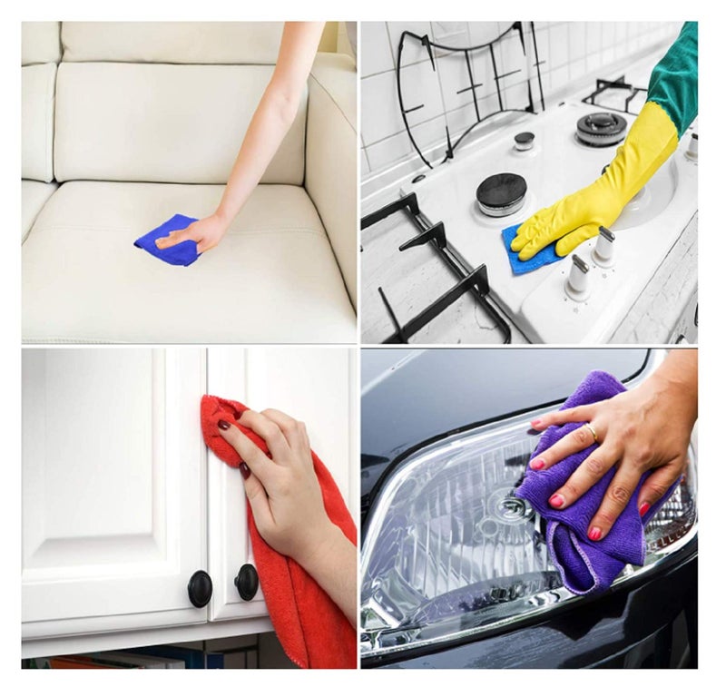 Winberg ® Car/Kitchen/Home Cleaning microfiberTowels 40 x 40 Cm 250 GSM Cloth Combo Pack of 12 Microfiber Cloth Towel TWL12 - Image 3