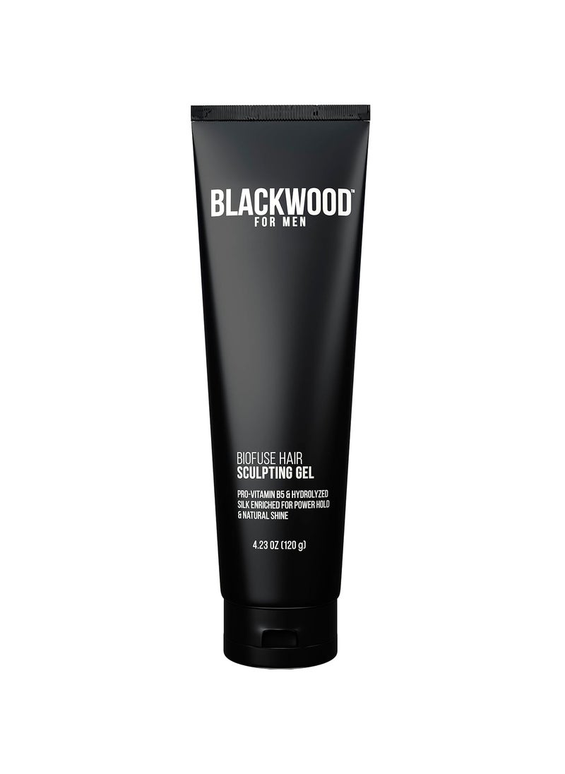Blackwood For Men BLACKWOOD FOR MEN BioFuse Hair Sculpting Gel - Long Lasting Hold - Natural Vegan Formula Hair Styling Product for All Hair Types - Sulfate Free, Paraben Free, & Cruelty Free (4.23 Oz) 