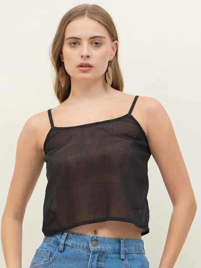 Styli Styli Schiffli Short Sleeve Shirt with Scallop Hem