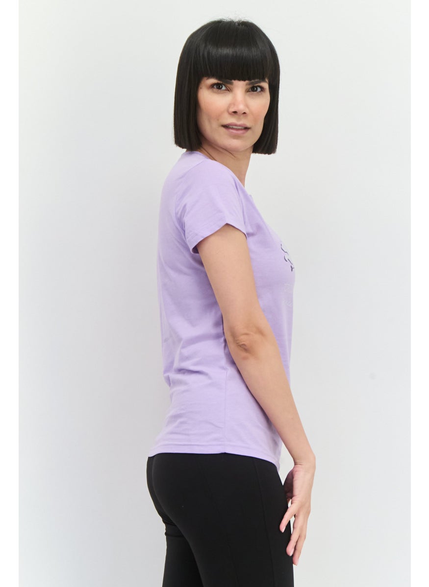 PUMA Women Sportswear Fit Short Sleeve Training Top, Lilac  - Image 2