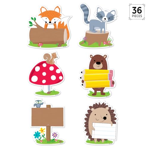 Creative Teaching Press CTP Woodland Friends 6" Designer Cut-Outs, Bulletin Board Décor, Set of 36, 6” Each (Creative Teaching Press 6099) - Image 2