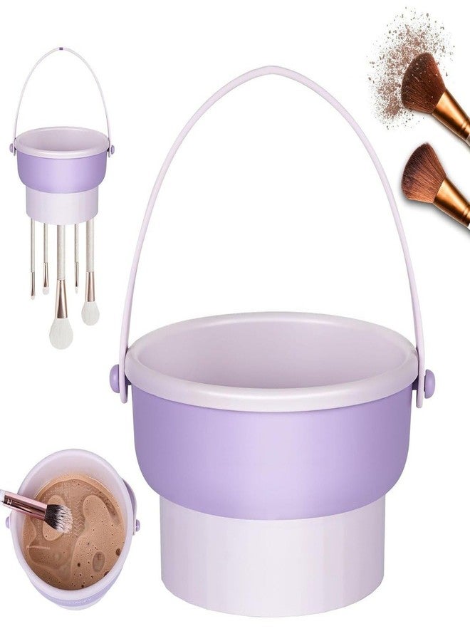 ZURITY Makeup Brush Cleaner Bowl with Brush Drying Holder, Makeup Brush Scrubber for Makeup Sponge, Powder Puff, Code Beauty Brush Cleaner (Pack Of 1) - Image 1