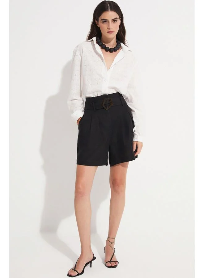 JUNE June Brode Shirt White