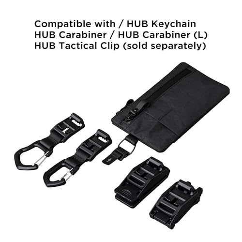 ALPAKA Zip Clutch Black X-Pac VX21 - Functions as Zipper Wallet and EDC Carrier - Weatherproof and RFID Blocking Material - 3 External Slots for EDC Gear - 3 Inside Pockets - Image 5