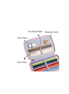 Happy Kids Happy Kids 32 Slots 2 Layers Artist Pencil Pouch Nature Art Canvas Pencil Box (Blue)  - Image 3